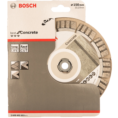 Диск алмазный Best for Concrete для УШМ по бетону (150х22,23 мм) BOSCH 2.608.602.653