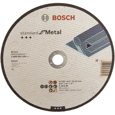 Круг отрезной по металлу Standard (230x3х22.2 мм) Bosch 2608603168