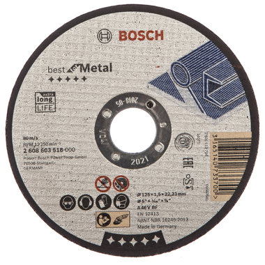 Отрезной круг по металлу (125x1.5х22.2 мм) Bosch 2608603518