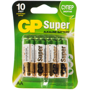 Алкалиновые батарейки GP 8 шт Super Alkaline 15А АA 15A-CR8