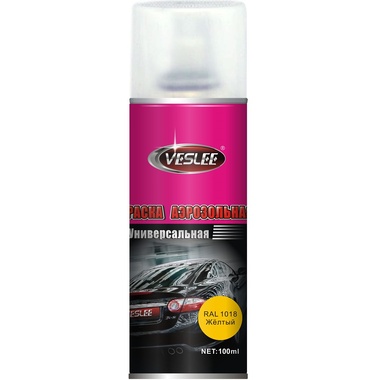 Аэрозольная краска Veslee 100ml цвет желтый VL-P2E 1018