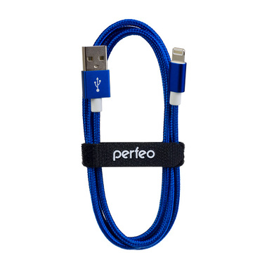 Кабель для iPhone PERFEO USB - 8 PIN Lightning синий длина 3м I4312