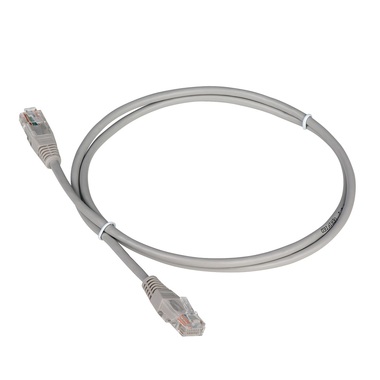 Патч-корд TWT RJ45-RJ45, 4 пары, UTP, категория 5е, 1 м, серый, 45-45-1.0-GY