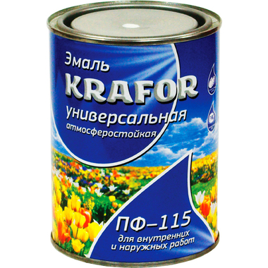 Универсальная эмаль Krafor ПФ-115 красная 1.8 кг 6 26020