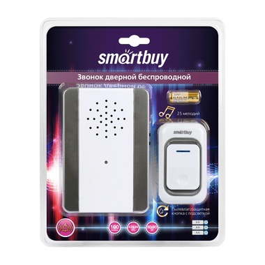 Дверной беспроводной звонок Smartbuy с цифр. код., IP44 SBE-11-DP7-25