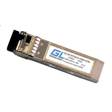 Модуль SFP+ GIGALINK 10G, WDM, одно волокно, Tx:1270/Rx:1330 нм, 12 дБ GL-OT-ST12LC1-1270-1330