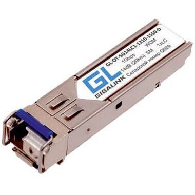 Модуль SFP GIGALINK WDM, 1.25Гбит/c, одно волокно SM, LC GL-OT-SG08LC1-1310-1550-D