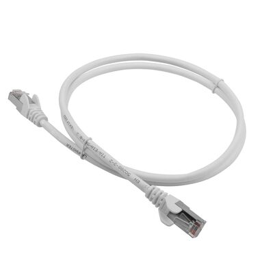 Патч-корд LANMASTER RJ45-RJ45, 4 пары, FTP, категория 5е, 0.5 м, белый, LSZH, LAN-PC45/S5E-0.5-WH