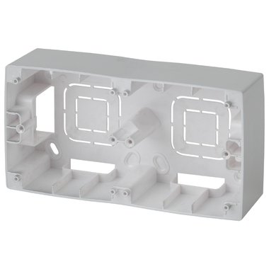 Коробка накладного монтажа ЭРА 12610203 2 поста, Эра 12, алюминий Б0043172 ERA