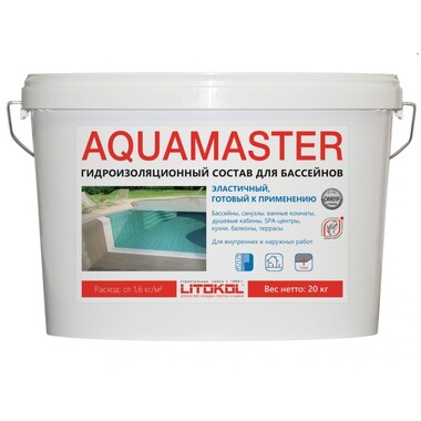 Гидроизол. состав для бассейнов AQUAMASTER 20kg bucket LITOKOL 482580003