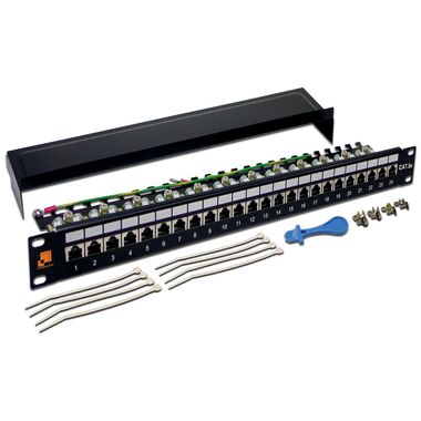 Патч-панель LANMASTER 19", 24 порта RJ-45, категория 5e, STP, 1U, LAN-PPL24S5E