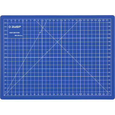 Непрорезаемый коврик Зубр Эксперт 3 мм цвет синий 300x220 мм 09903