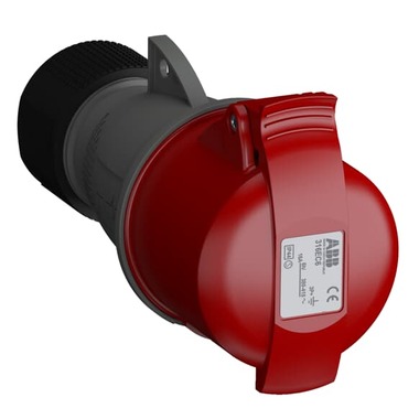 Кабельная розетка ABB Easy&Safe 316EC6, 16А, 3P+E, IP44, 6ч 2CMA102012R1000