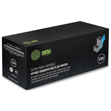 Картридж лазерный Cactus CS-Q2612X-MPS black ((3000стр.) для принтеров HP 1010/1012/1015/1018/1020) (CS-Q2612X-MPS)