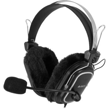 Наушники с микрофоном A4Tech HS-60 black 2.5м мониторные (HS-60)