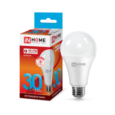 Светодиодная лампа IN HOME LED-A70-VC 30Вт, 230В, Е27, 4000К, 2700Лм 4690612024141