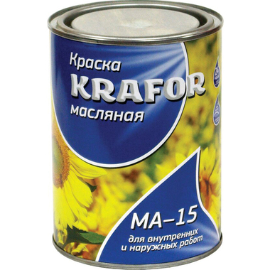 Масляная краска Krafor МА-15 сурик-железная 2.5 кг 6 26370