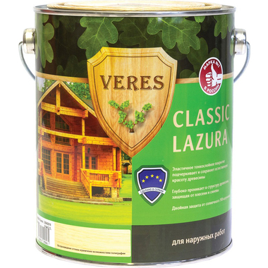 Пропитка Veres Classic Lazura №1 бесцветный 9 л 1 205681