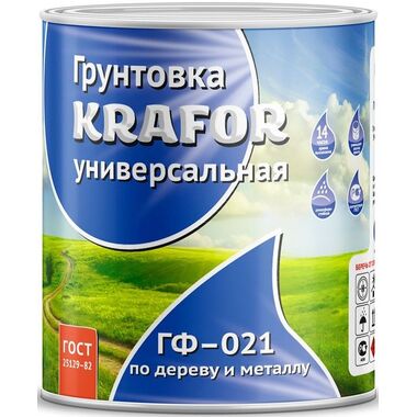 Грунт Krafor ГФ-021 красно-коричневый 2.7 кг 6 26303