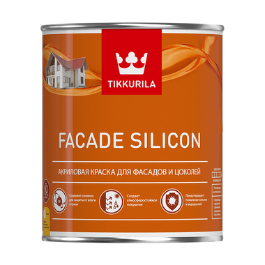 Краска TIKKURILA FACADE SILICON силикон модифицированная для фасадов, глубокоматовая, база A 0,9л 700011473