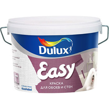 Краска водоэмульсионная DULUX EASY для всех типов обоев, BW 2,5л 5183562