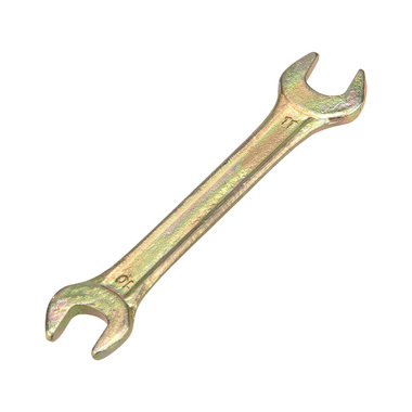 Гаечный рожковый ключ желтый цинк REXANT 10х11 мм 12-5824-2