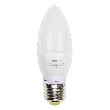 Лампа Jazzway PLED- ECO-C37 5w E27 3000K 400Lm 230V, 50Hz 2855312A