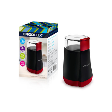 Электрическая кофемолка ERGOLUX ELX-CG02-С43 черно-красная 13978