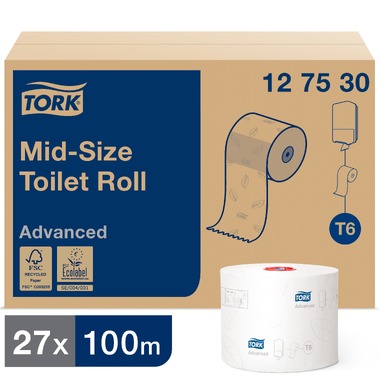 Туалетная бумага TORK Advanced 100 м 27 шт. 2-слойная белая 127530 126135