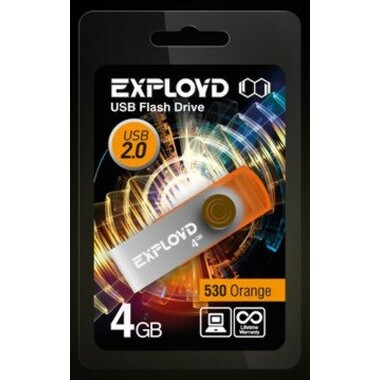 USB флэш-накопитель EXPLOYD 4GB 530 оранжевый EX-4GB-530-оранжевый