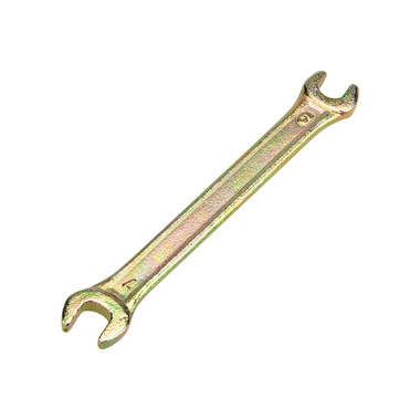 Гаечный рожковый ключ желтый цинк REXANT 6х7 мм 12-5821-2