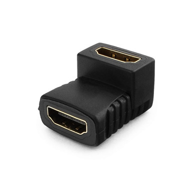 Угловой переходник Cablexpert HDMI-HDMI, 19F/19F, золотые разъемы, пакет A-HDMI-FFL