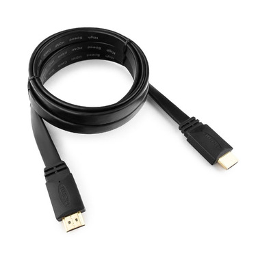 Кабель Cablexpert HDMI v2.0, 19M/19M, 1.8м, плоский кабель, черный CC-HDMI4F-6