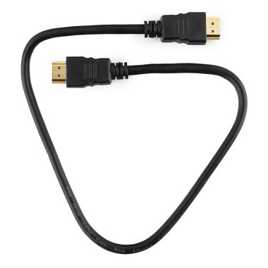 Кабель HDMI Cablexpert, 0.5м, v2.0, 19M/19M, позолоченные разъемы, экранировка, пакет, черный CC-HDMI4-0.5M