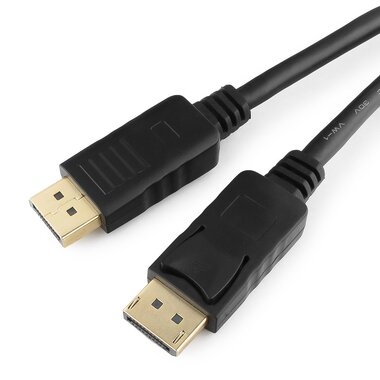 Кабель Cablexpert DisplayPort, 1.8м, 20M/20M, пакет, черный экран CC-DP-6