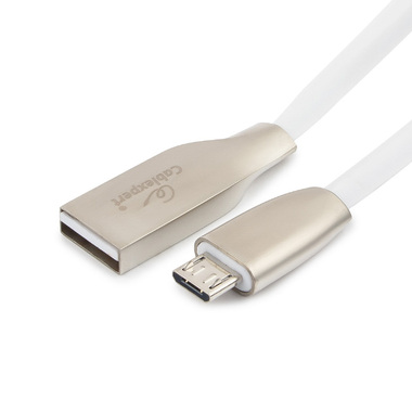 Кабель Cablexpert серия Gold USB 2.0 AM/micro-B, длина 3м, белый, блистер CC-G-mUSB01W-3M