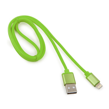 Кабель для Apple Cablexpert AM/Lightning, длина 1м, зеленый CC-S-APUSB01Gn-1M