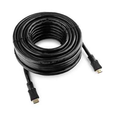 Кабель Cablexpert HDMI v1.4, 19M/19M, 15м, черный, позолоченные разъемы, экран, пакет CC-HDMI4-15M