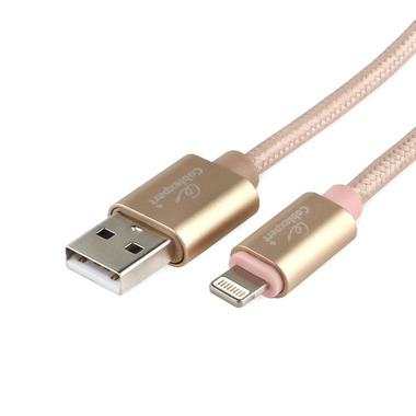 Кабель для Apple Cablexpert AM/Lightning, длина 1.8м, золотой CC-U-APUSB02Gd-1.8M