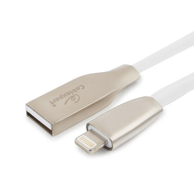 Кабель для Apple Cablexpert AM/Lightning, длина 0.5м, белый CC-G-APUSB01W-0.5M