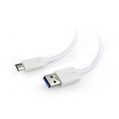 Кабель USB Cablexpert USB 3.0 AM/USB Type-C 1м белый пакет CCP-USB3-AMCM-1M-W