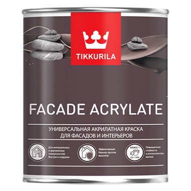 Краска для фасадов TIKKURILA facade acrylate база с 0,9 л 205605