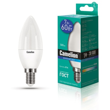 Светодиодная лампа Camelion LED7-C35/865/E14 7Вт 220В 12648