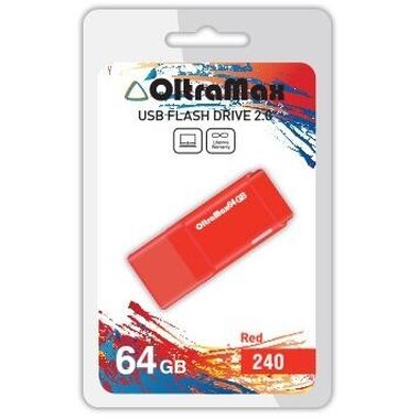 USB флэш-накопитель OLTRAMAX OM-64GB-240-красный