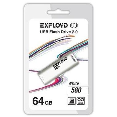USB флэш-накопитель EXPLOYD 64GB-580-белый EX-64GB-580-белый