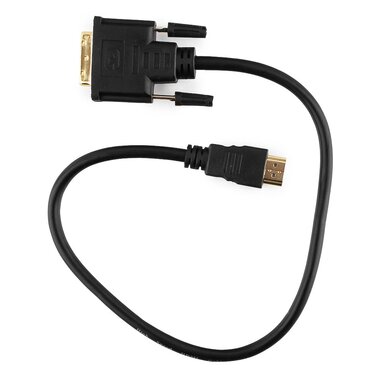 Кабель Cablexpert HDMI-DVI 0.5M 19M/19M single link черный CC-HDMI-DVI-0.5м