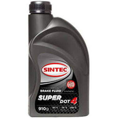 Тормозная жидкость Sintec 0,910кг, SUPER DOT-4, 800735