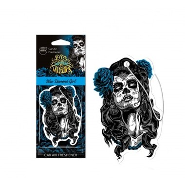 Картонный ароматизатор AROMA CAR DIA DE LOS MUERTOS Blue Diamond Girl 83116