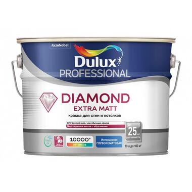 Краска для внутренних работ DULUX PROFESSIONAL DIAMOND EXTRA MATT, глуб/мат, Баз BW 10л 5273946