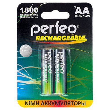Аккумулятор AA - Perfeo 1800mAh PF AA1800/2BL (2 штуки)